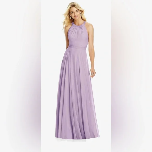 dillards formal dresses Light Purple Formal Satin Long Prom Dresses With Sleeves, MR7012 –  MarryLover main image 0